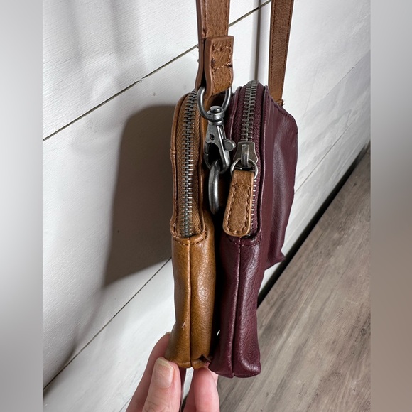 American Eagle Outfitters Tassel Crossbody Bag Brown Burgundy - Picture 9 of 11